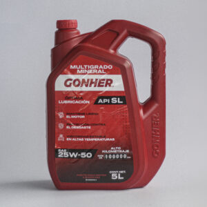 GONHER Multigrado Mineral API SL SAE 25W-50 – 946 ml / 5 L