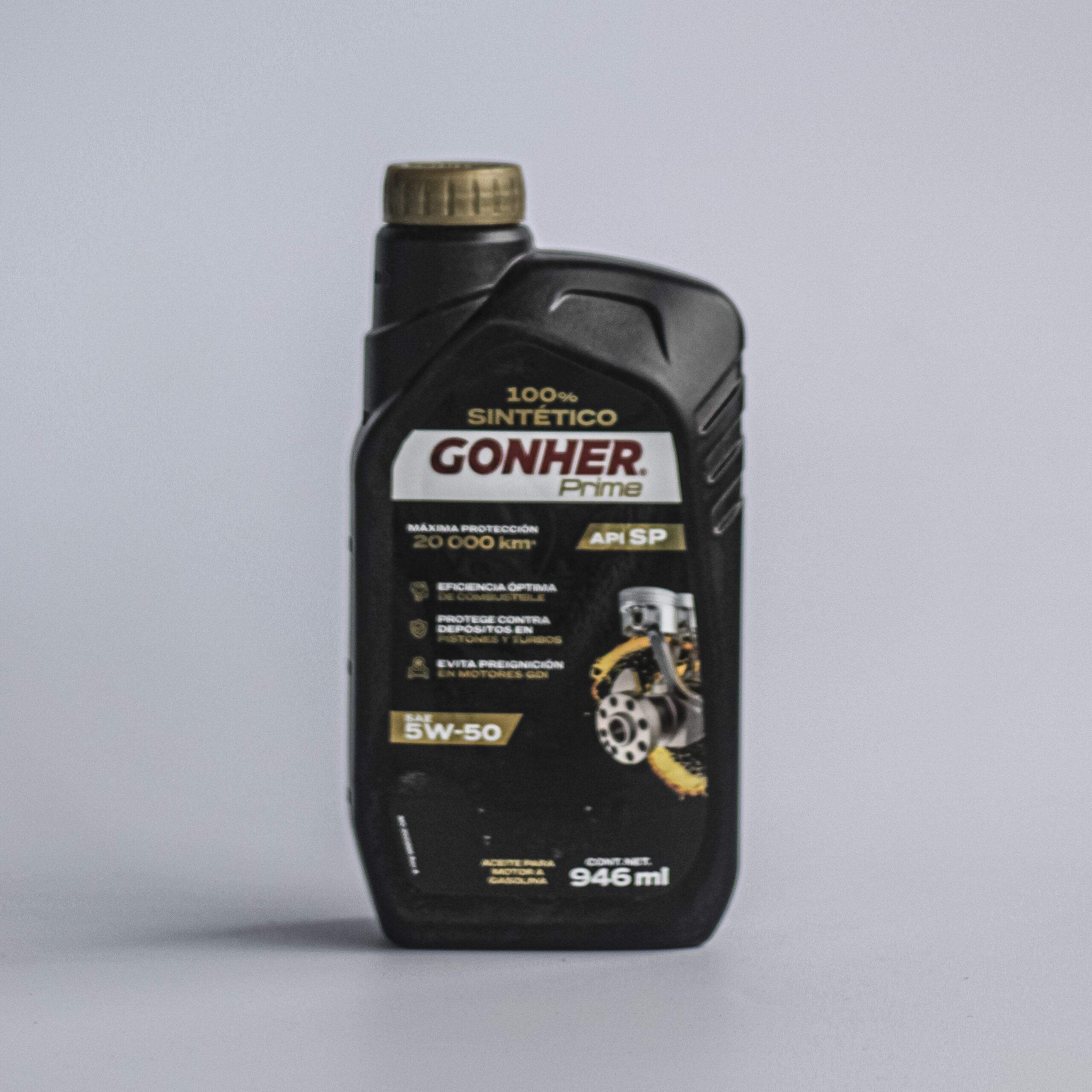 GONHER Prime 100% Sintético SAE 5W-50 – 946 ml / 5 L - Imagen 2