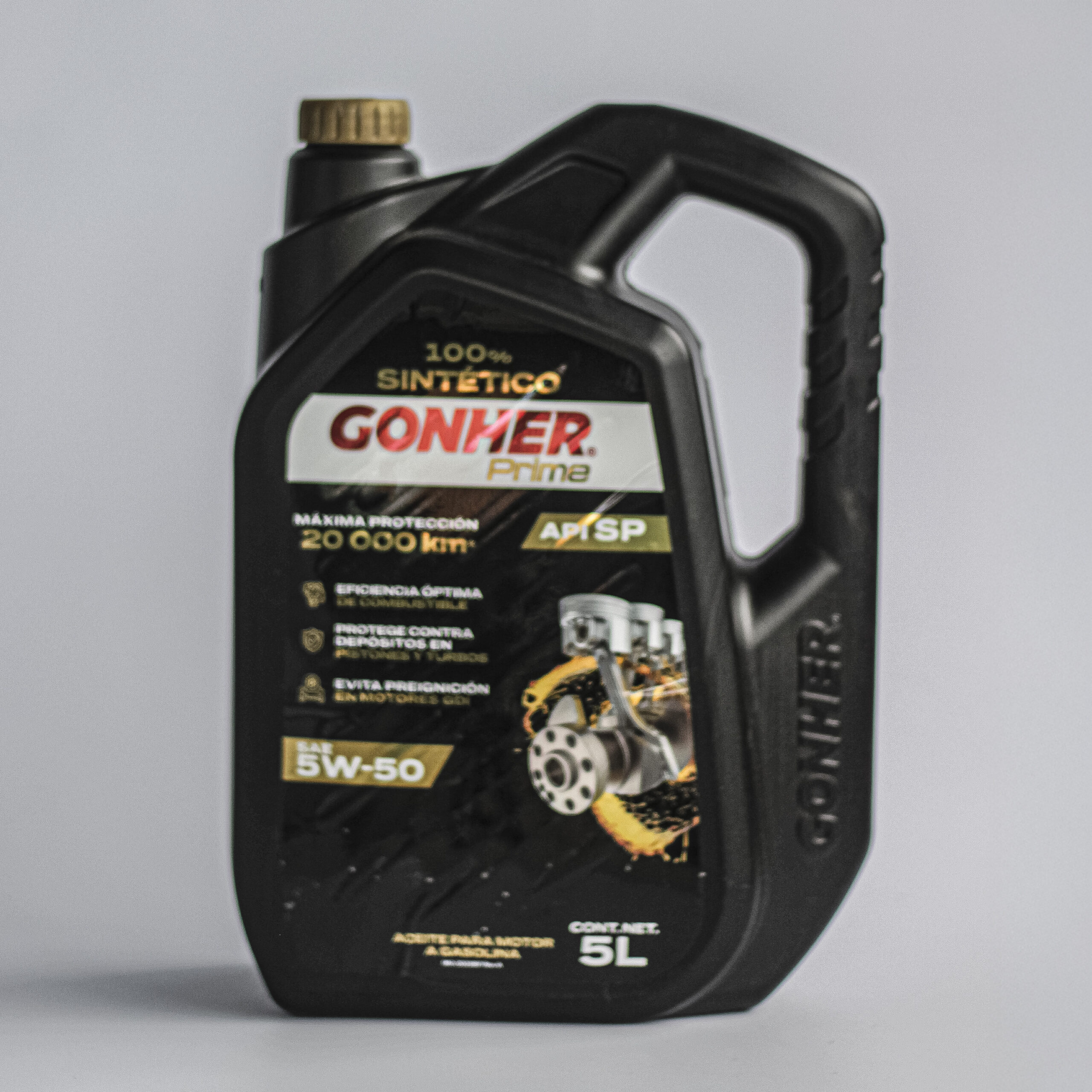 GONHER Prime 100% Sintético SAE 5W-50 – 946 ml / 5 L