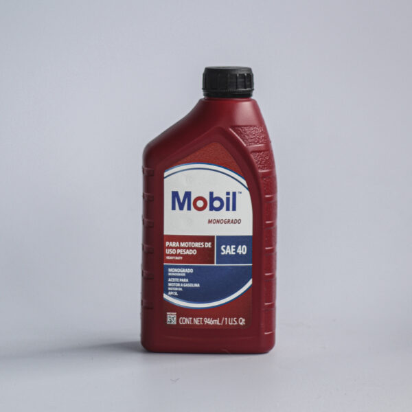 Mobil Monogrado Heavy Duty SAE 40 API SL – 946 ml / 5 L - Imagen 2