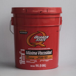 Aceite Multigrado Quaker State Fórmula Mejorada SAE 25W-50 API CH-4 – 19 L