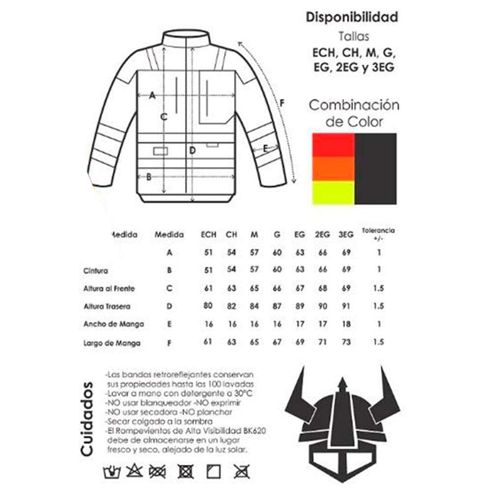 Rompevientos de Seguridad BERSERKER BK620 | Impermeable, Reflejante 24 hrs y Personalizable - Imagen 2