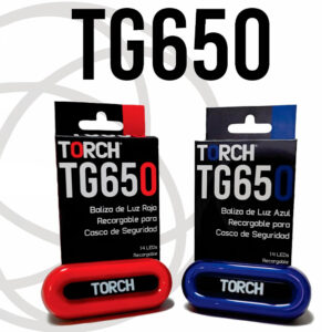 Lámpara LED TG650 TORCH para Casco – Señalización Trasera Recargable