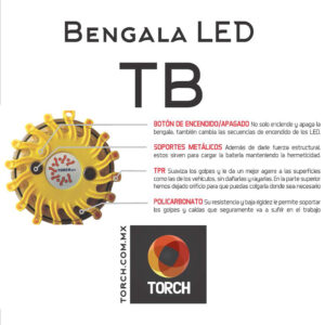 Bengala LED TB TORCH – Señalizador LED Multisecuencia Submersible IP68