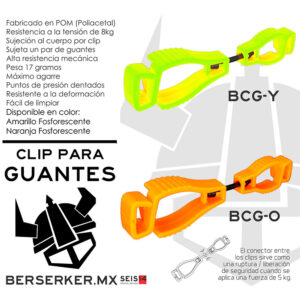 Berserker Clip para Guantes POM de Alta Resistencia