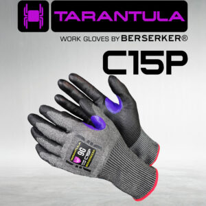 Guantes de Trabajo Berserker® Tarantula C15P – Nivel de Corte ANSI A7 / EN 388:2016 (4X43F)