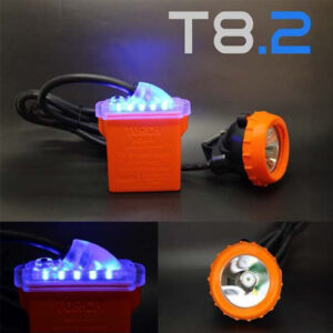TORCH T8.2 Lámpara Minera Alámbrica con Luz Posicionadora Intermitente Azul – ATEX IP68