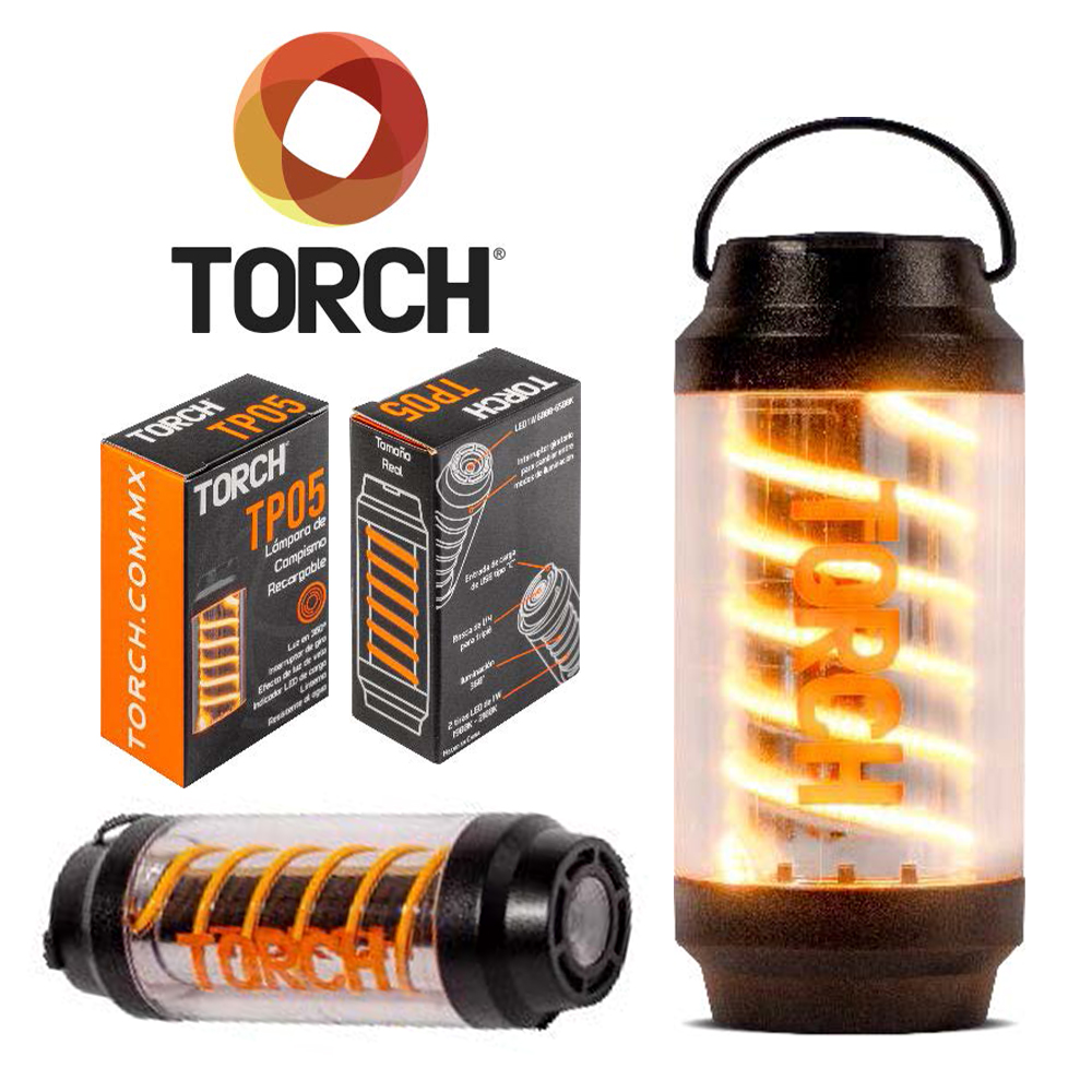 Lámpara Recargable TP05 TORCH – Iluminación 360° IPX8 para Campismo y Trabajo
