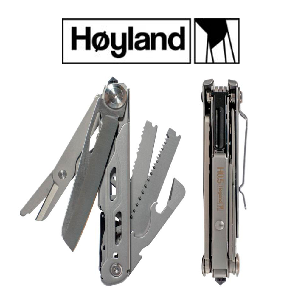 Multiherramienta H0.5 HØYLAND – 8 en 1, Acero Inoxidable 440, 300 g