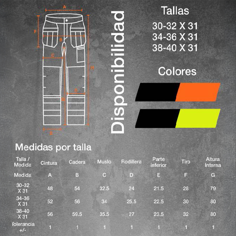 Pantalón de Trabajo BERSERKER BK 440 Alta Visibilidad y Refuerzos Cordura® - Imagen 4