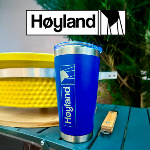 Termo H0.4 HØYLAND – Acero Inoxidable 304, 600 ml, Azul Antiderrapante