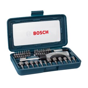 Set Bosch 2607017322 46 Piezas con Dados, Puntas y Desarmador – Versátil