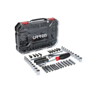 Juego de Dados y Accesorios Urrea 4701CD 1/4" 70 Piezas – Compacto y Profesional