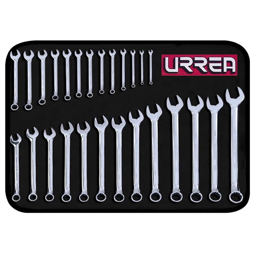 Juego de Llaves Combinadas Urrea 1200QM 26 Piezas Métricas – Pulido Espejo