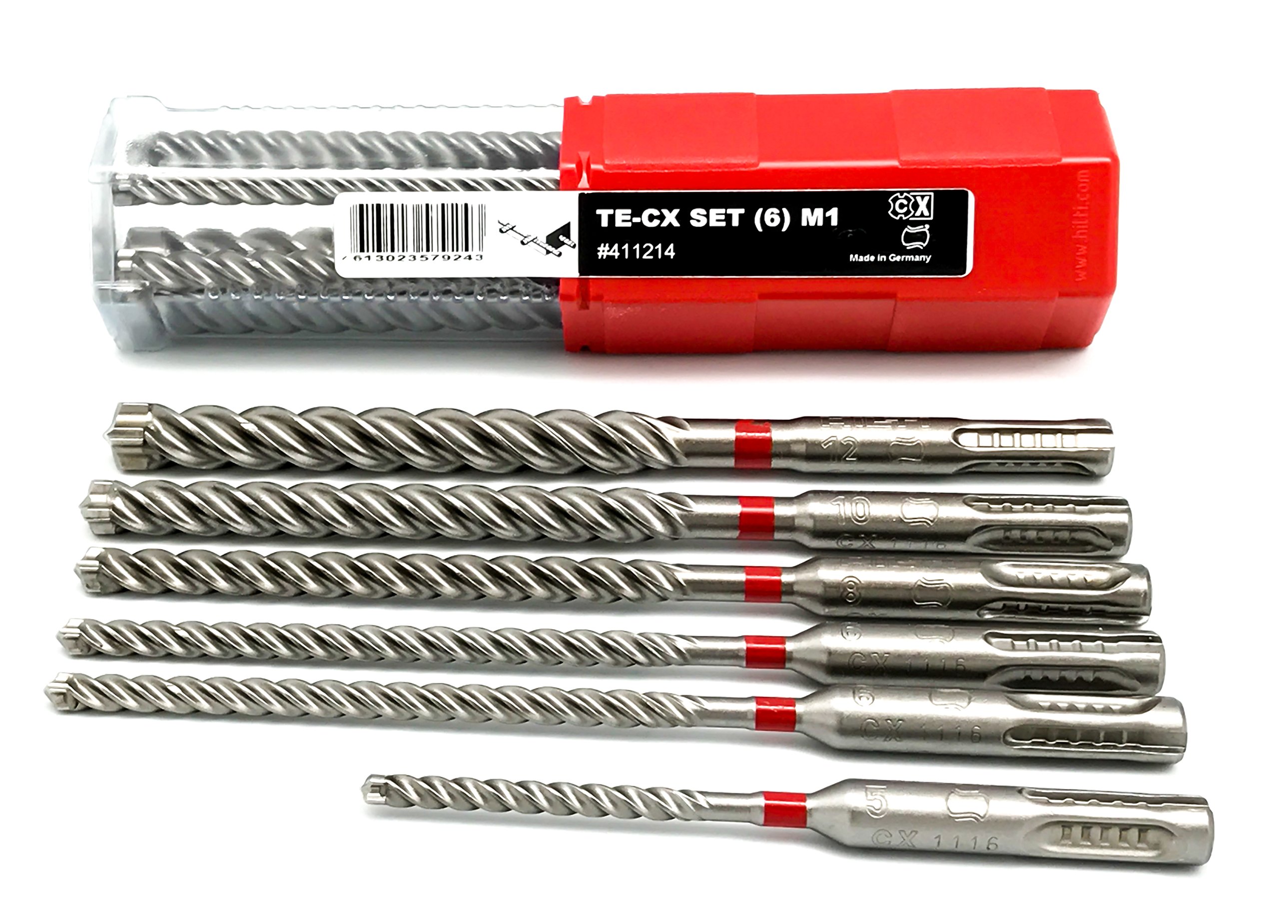 Juego de Brocas Hilti M1 SDS Plus 6 Piezas 5-12 mm – Perforación en Hormigón
